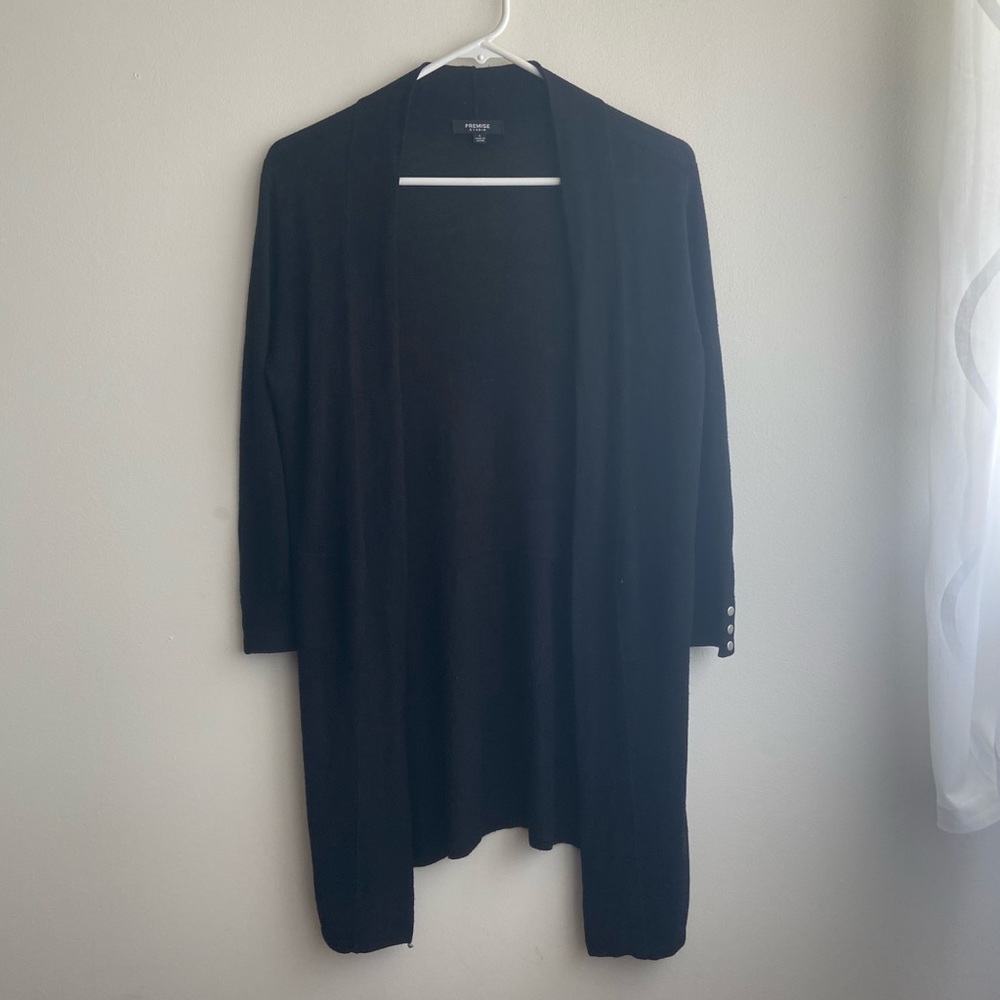 Black Cardigan with subtle cinched waist